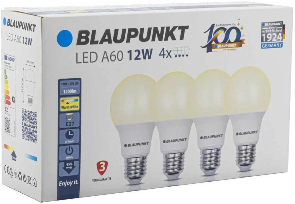 Blaupunkt LED lamp E27 A60 1200lm 12W 2700K 4pcs