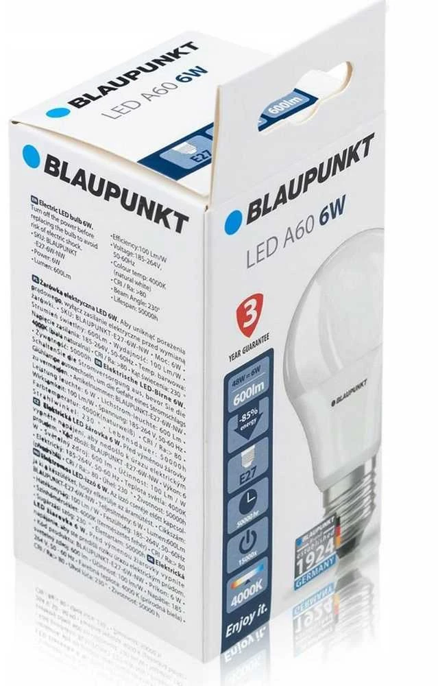 Blaupunkt Żarówka LED E27 6W barwa naturalna