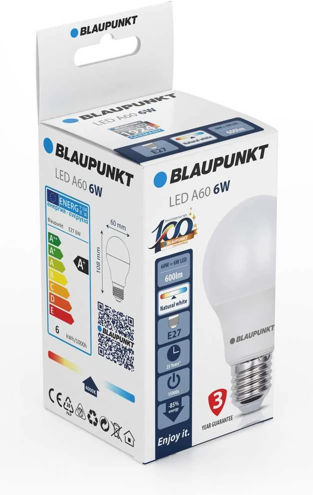 Blaupunkt Żarówka LED E27 6W barwa naturalna