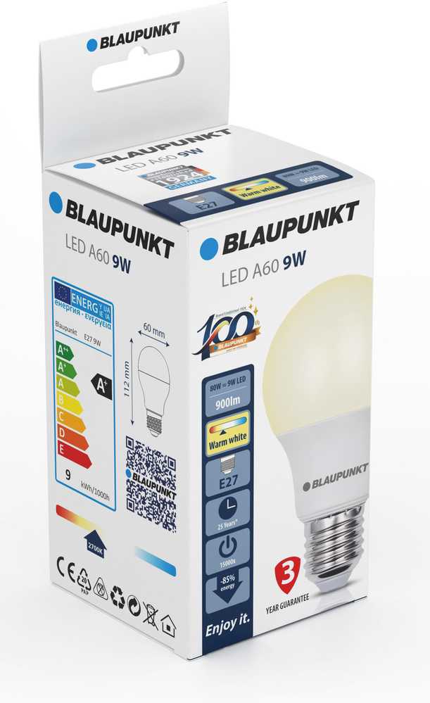 Blaupunkt Rinkinys 5 vnt - LED lemputės E27 8.5W šiltos spalvos