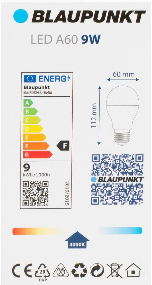 Blaupunkt LED lemputė E27 8.5W, natūralios spalvos
