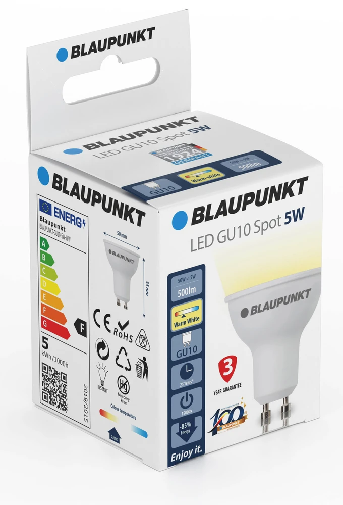 Blaupunkt Żarówka LED GU10 5W barwa ciepła