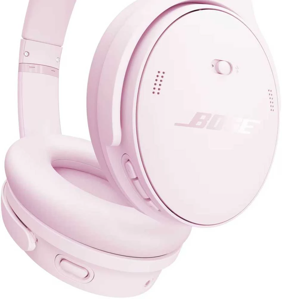 Bose QuietComfort ausinės, šoninis vaizdas su mygtukais