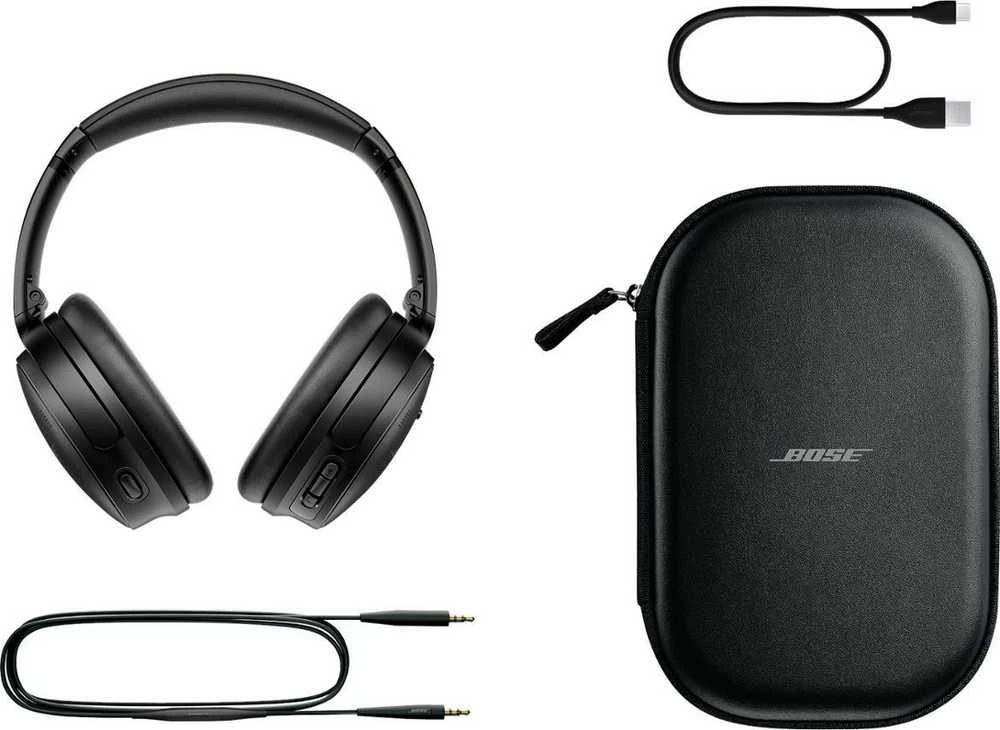 Bose QuietComfort ausinės su dėklu ir priedais