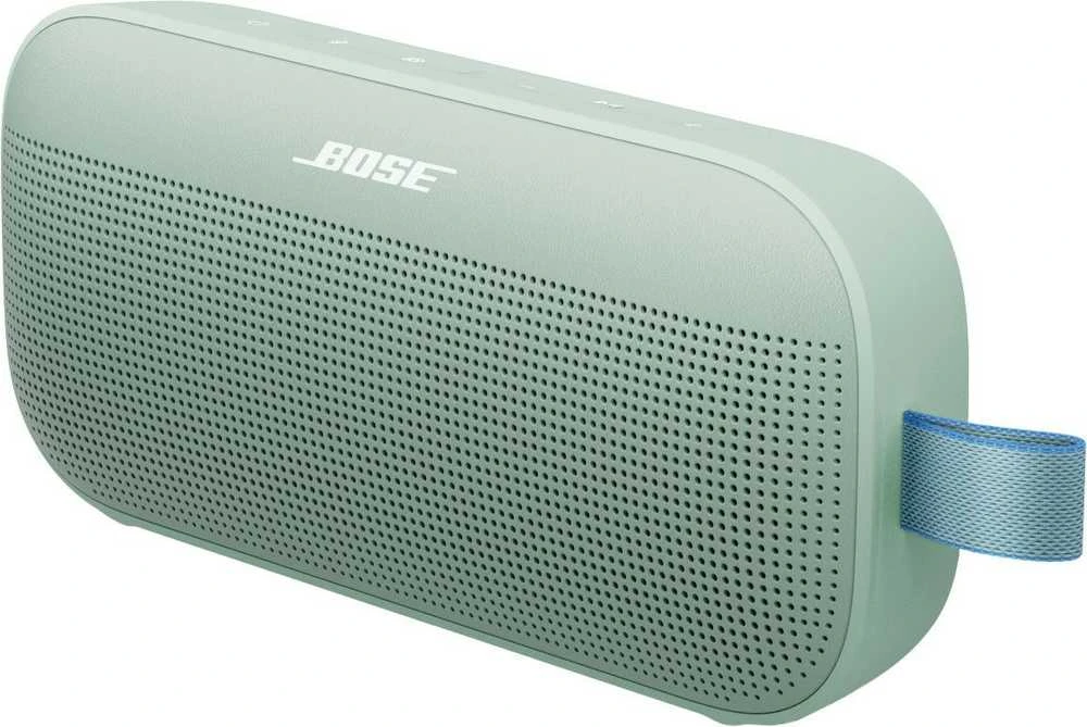 Žalias Bose SoundLink Flex II garsiakalbis su kilpele