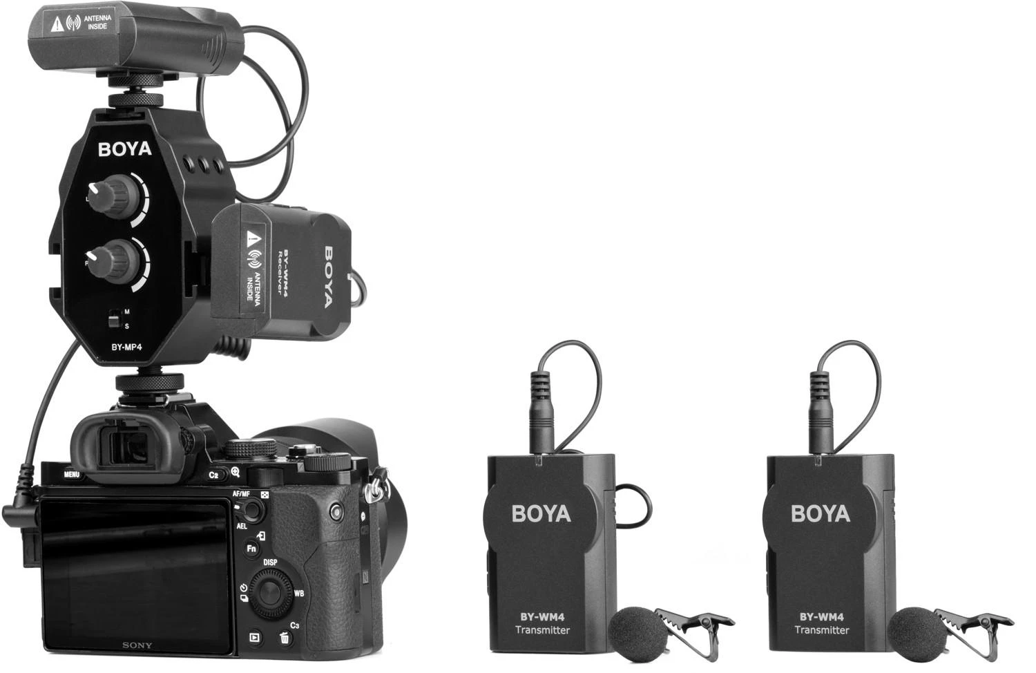 Garso adapteris Boya BY-MP4 su belaidžiais priedais