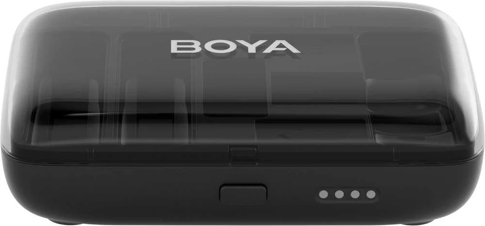 BOYA belaidis mikrofonas BOYALINK-2 C2 su 2 siųstuvais ir 1 imtuvu (C tipo / 3,5 mm jungtimi) Juodas EU