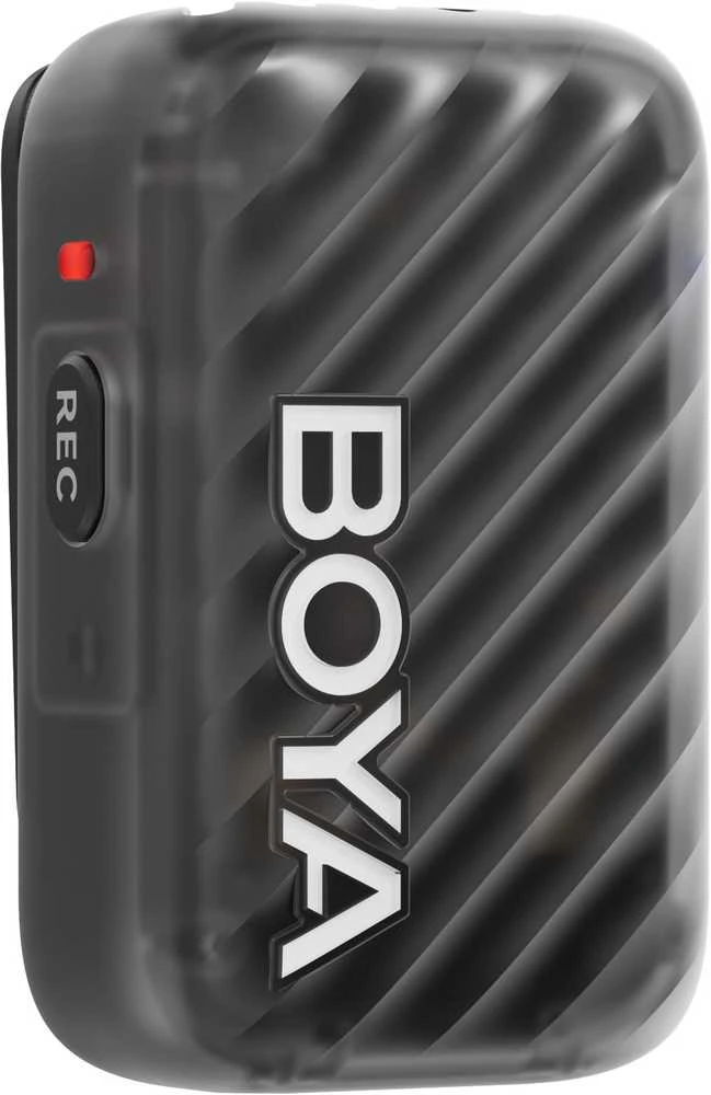 BOYA belaidis ir laidinis mikrofonas BOYAMIC 2-01 2.4GHz, dirbtinio intelekto valdomas triukšmo slopinimas su 2 imtuvais ir 1 siųstuvu (C tipo) Juodas EU