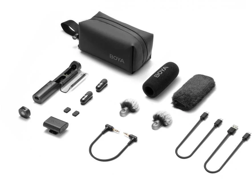 Mikrofonas BOYA MAGIC-03 belaidis 2.4GHz USB-C - juoda