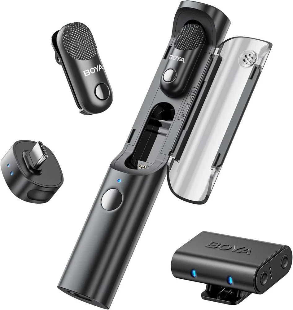 Mikrofonas BOYA MAGIC-03 belaidis 2.4GHz USB-C - juoda