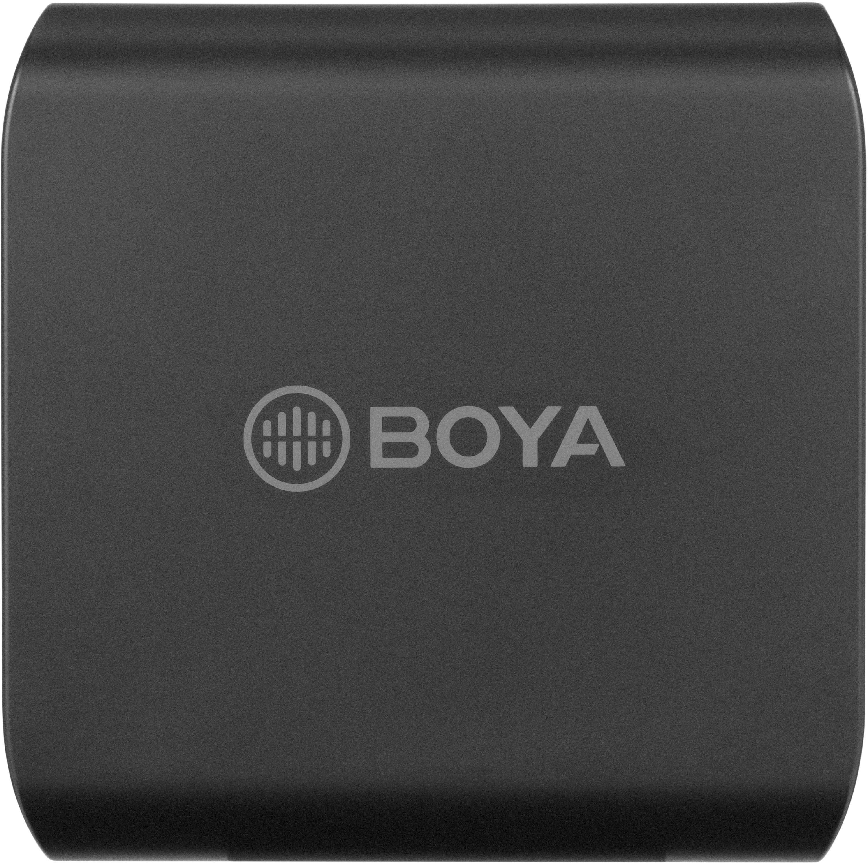BOYA mikrofono belaidės sistemos rinkinys, 2,4 GHz, itin kompaktiškas, vaizdo įrašas, YouTube, tiesioginė transliacija, interviu, įrašas Juodas EU