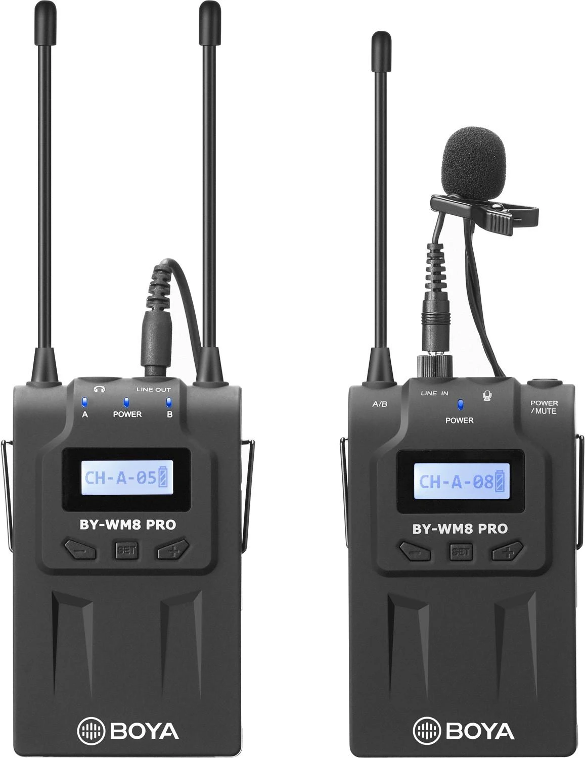 „Boya UHF Dual Lavalier“ belaidis mikrofonas BY-WM8 Pro-K1