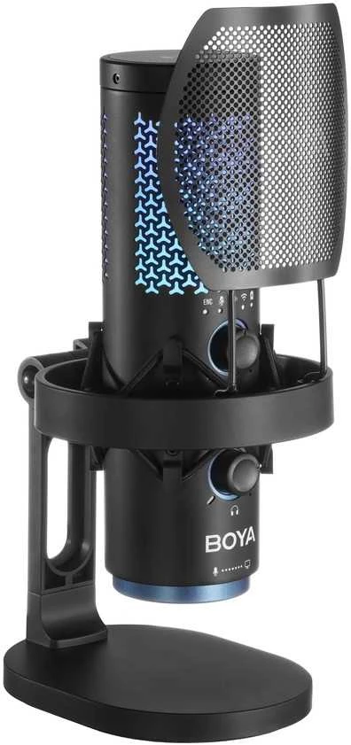 Boya K5 USB mikrofonas su pop filtru ir apšvietimu