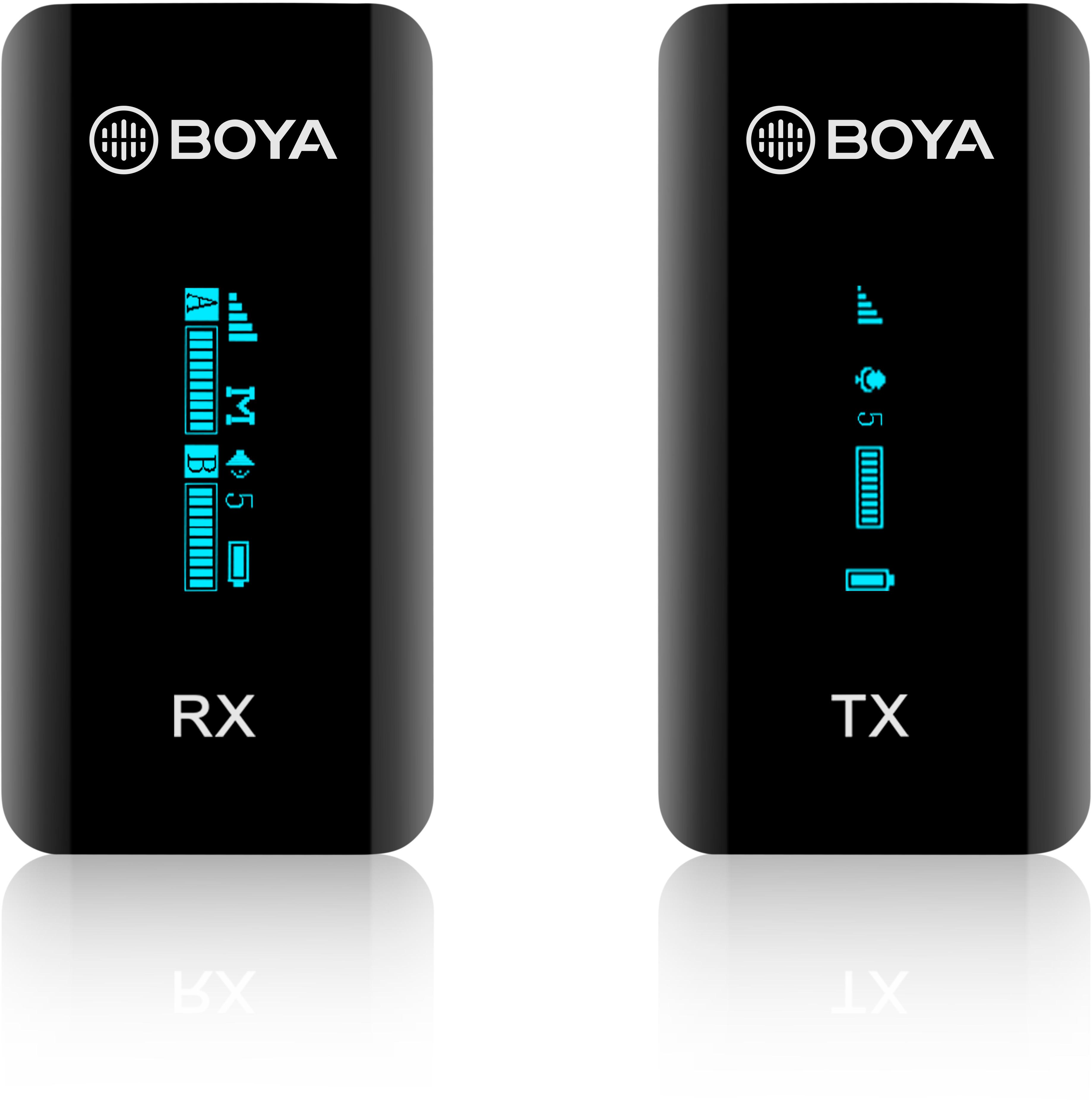 „Boya BY-XM6-S1“ dvigubas belaidis „Lavalier“ mikrofonas