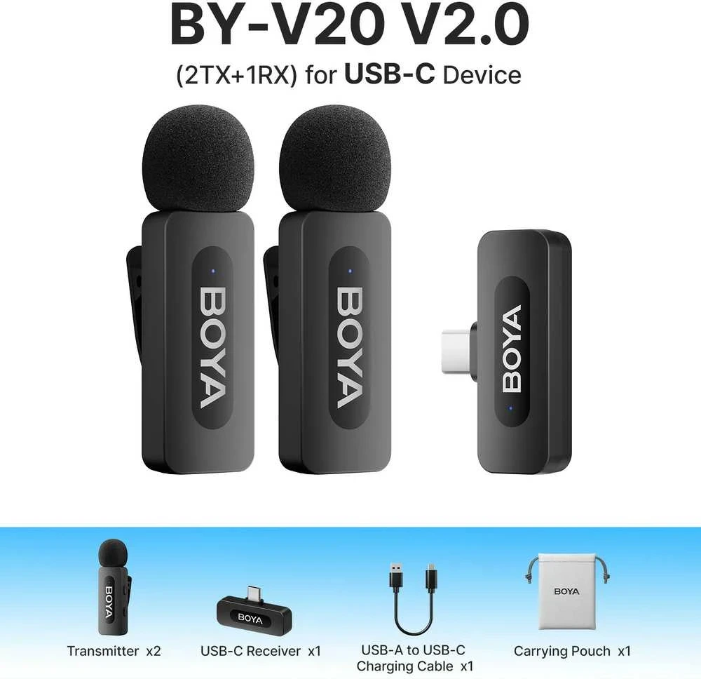 BOYA belaidis mikrofonas BY-V20