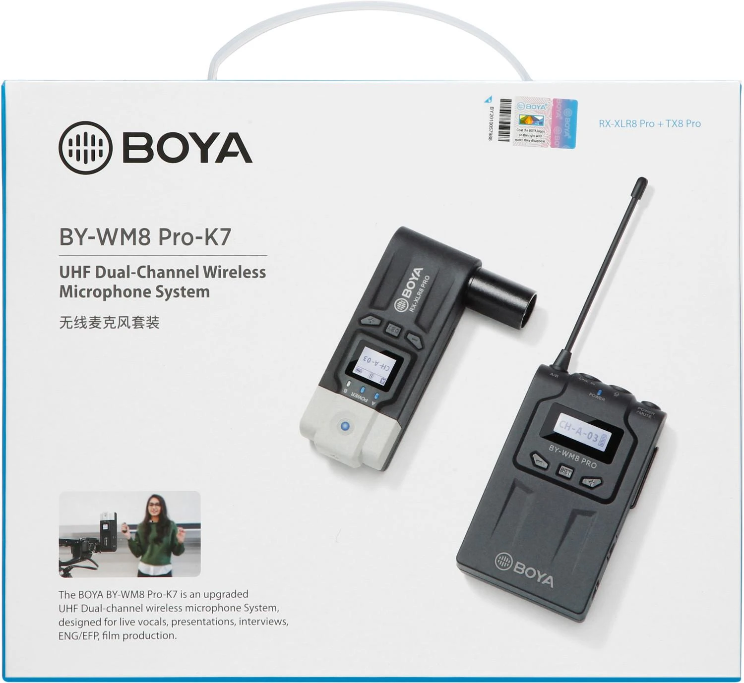 Boya belaidis mikrofonas BY-WM8 Pro-K7 UHF Wireless