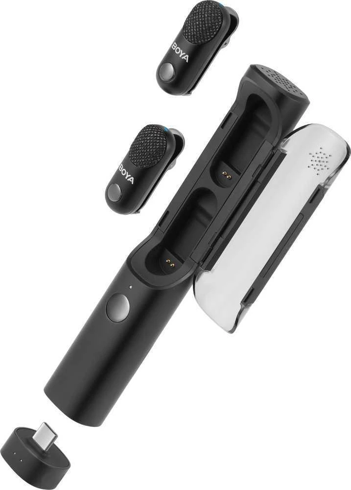 Mikrofonas BOYA MAGIC-02 belaidis 2.4GHz USB-C - juoda