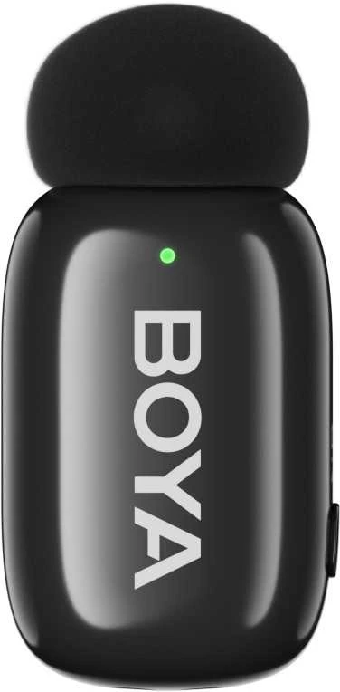 BOYA belaidis mikrofonas Mini 2-03 2.4GHz, dirbtinio intelekto valdomas triukšmo slopinimas su 2 siųstuvais ir 1 imtuvu (Lightning) Juodas EU