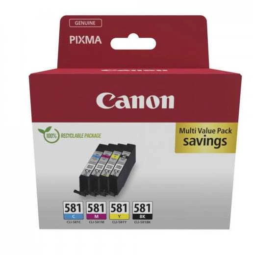 Canon ink cartridge CLI-581 C/M/Y/BK Multipack, juodas/yellow/cyan/magenta