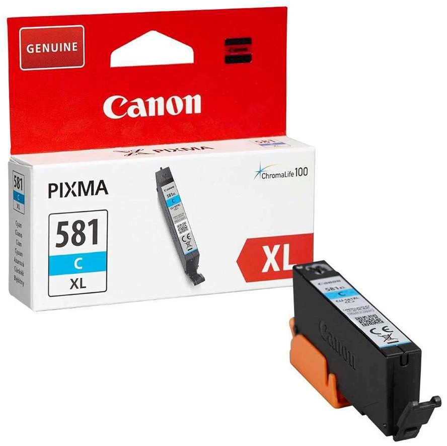 Canon CLI-581C XL rašalo kasetė, žalsvai mėlyna