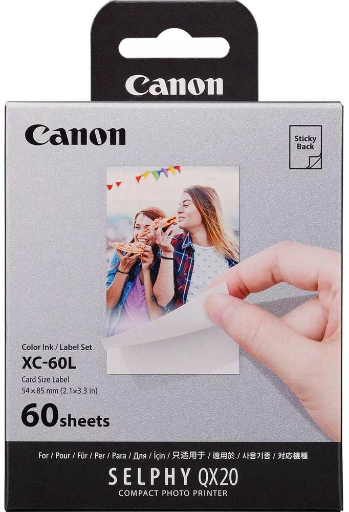 Canon fotopopierius + rašalo kasetė XC-60L 54x85mm 60 lapų