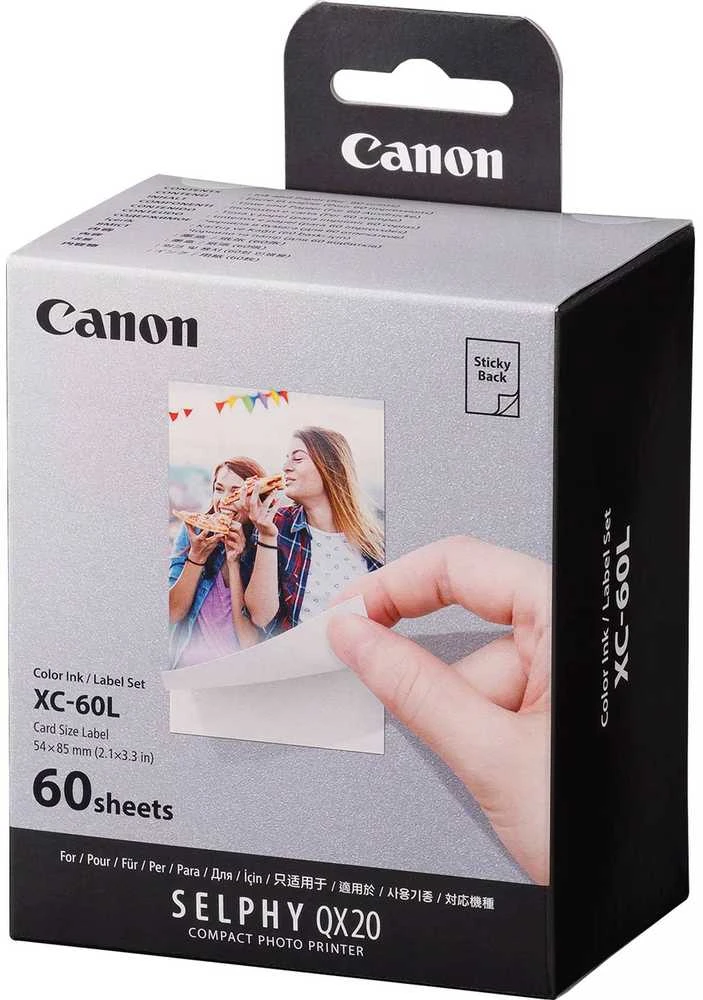 Canon fotopopierius + rašalo kasetė XC-60L 54x85mm 60 lapų
