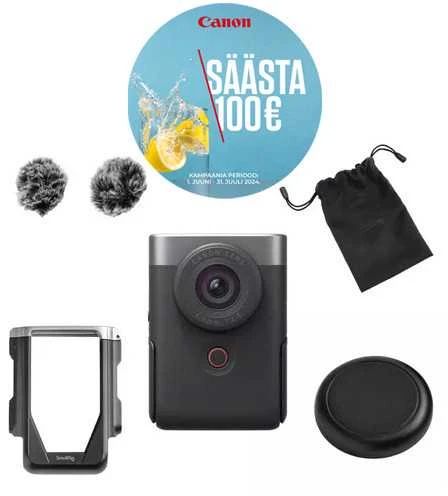 Canon PowerShot V10 Advanced Vlogging Kit Sidabrinė