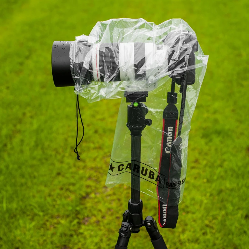 Kameros priedas - Caruba lietaus rankovė (2 vnt., skaidri, DSLR, iki 45 cm)