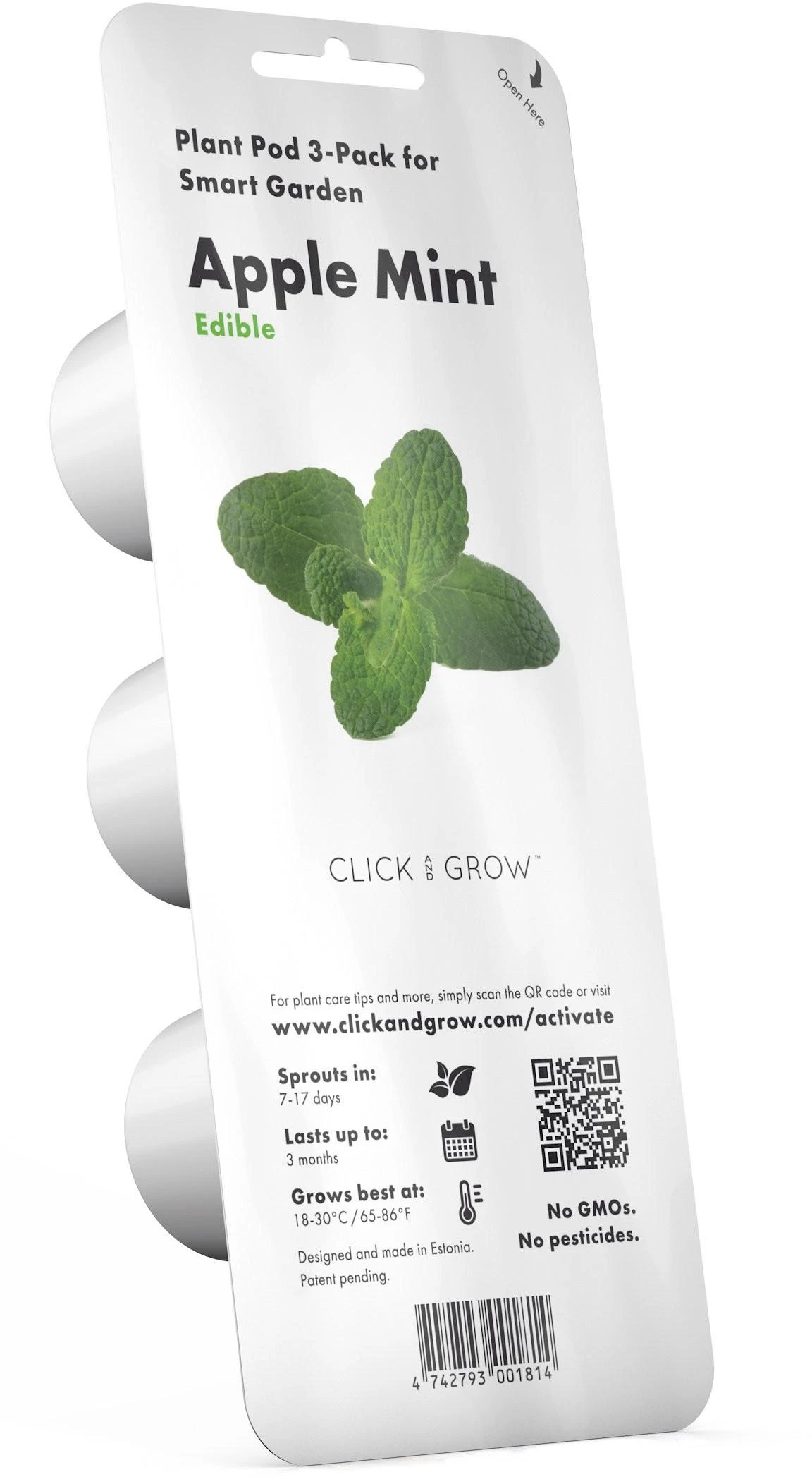 Click and Grow 3 vnt. papildymas - obuolinių mėtų sėklos