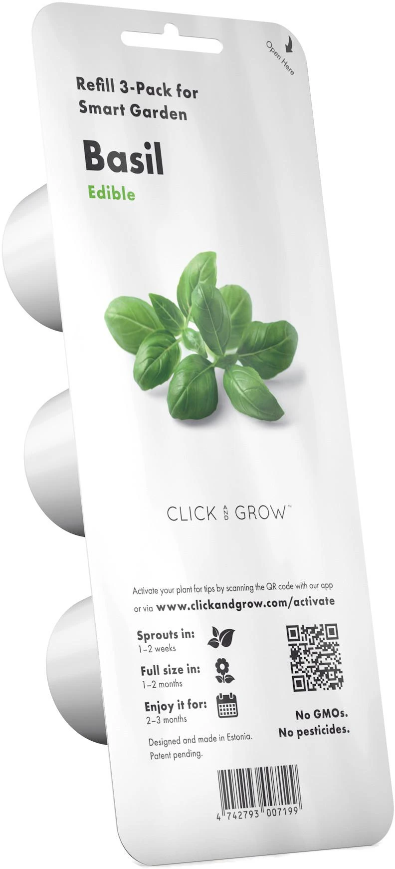 Click and Grow Smart Home 3 vnt. papildymas - bazilikų sėklos
