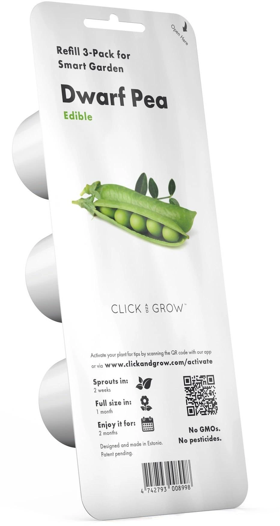 Click and Grow 3 vnt. papildymas - žirnių sėklos
