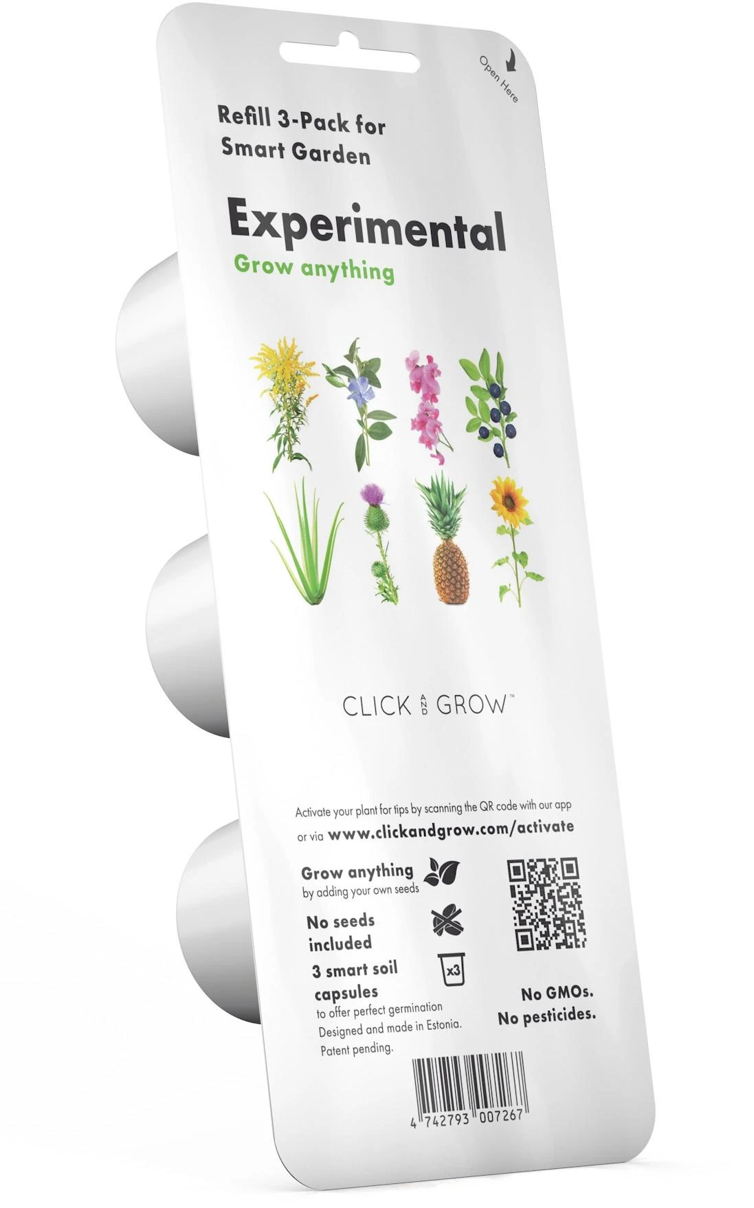 Click Grow „Click and Grow“ – išmaniojo sodo papildymo 3 vnt. pakuotė – eksperimentinis (SGR0X3)