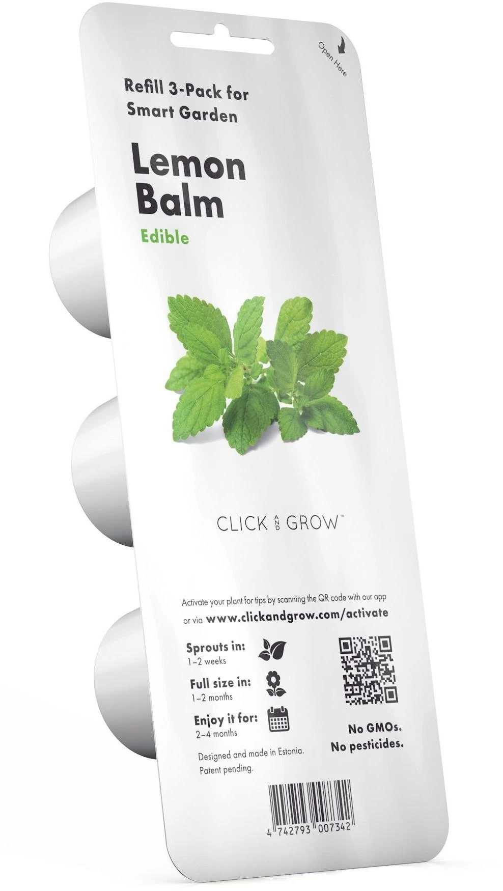 Click and Grow 3 vnt. papildymas - vaistinės melisos sėklos (lemon balm)