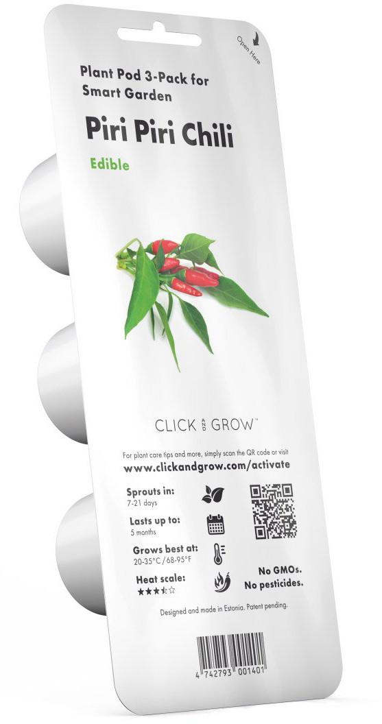 Click & Grow sėklos išmaniajam vazonui - Piri Piri čili pipirai (SGR67X3) 3vnt.