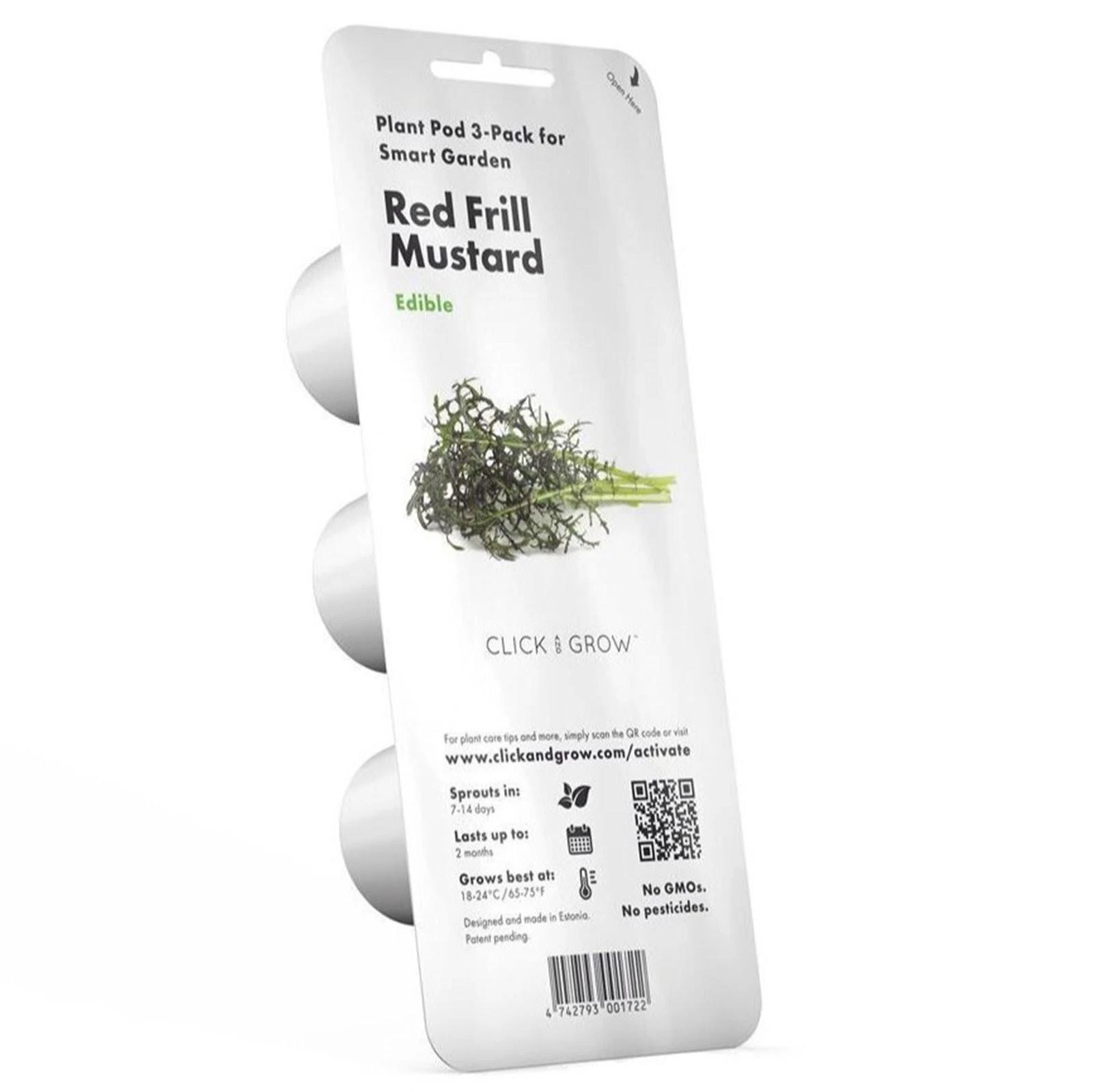 Click And Grow Click & Grow sėklos išmaniajam vazonui - Japoninės garstyčios (Raudona Frill Mustard), 3 vnt.