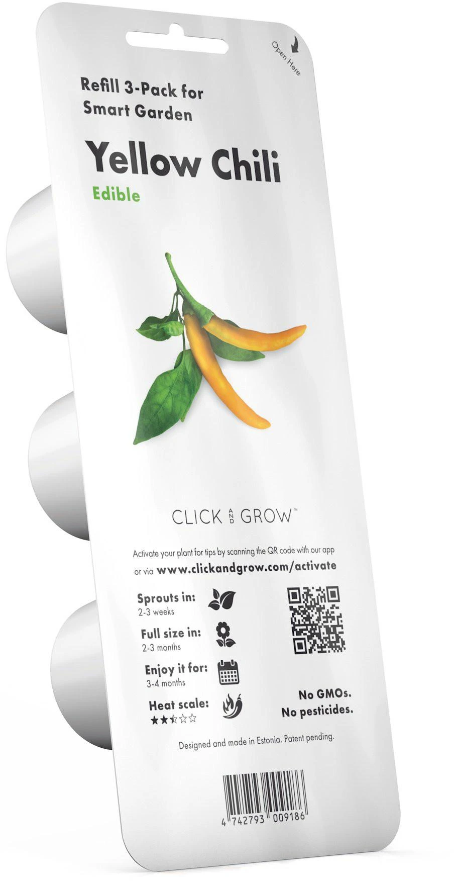 Click & Grow sėklos išmaniajam vazonui - Čili pipirai, 3vnt.