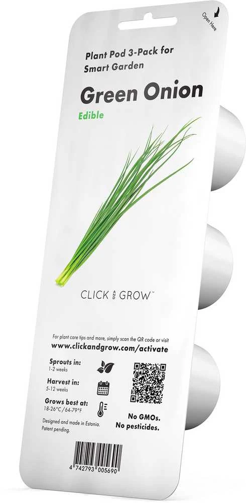 „Click & Grow Smart Garden“ papildymas žaliesiems svogūnams, 3 vnt.