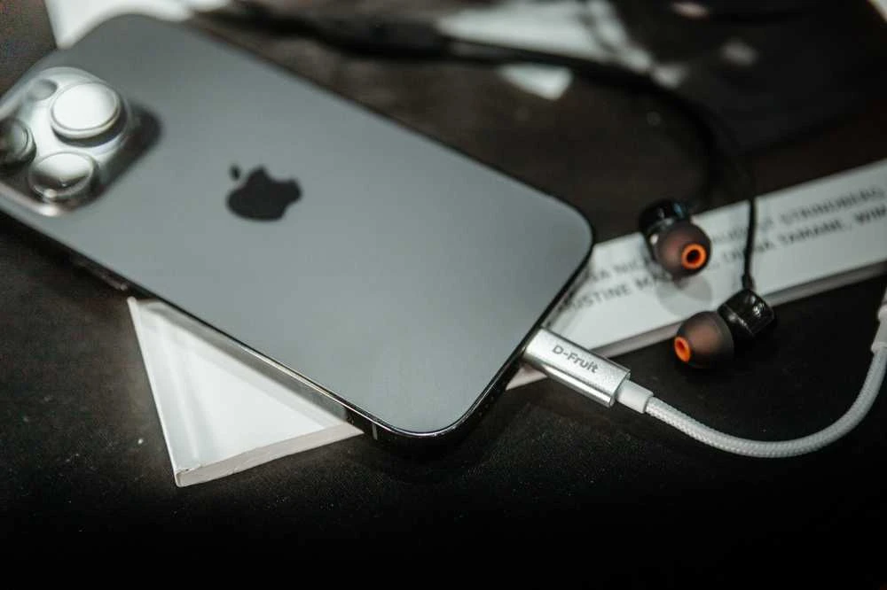 D-Fruit Lightning į 3,5mm adapteris su telefonu