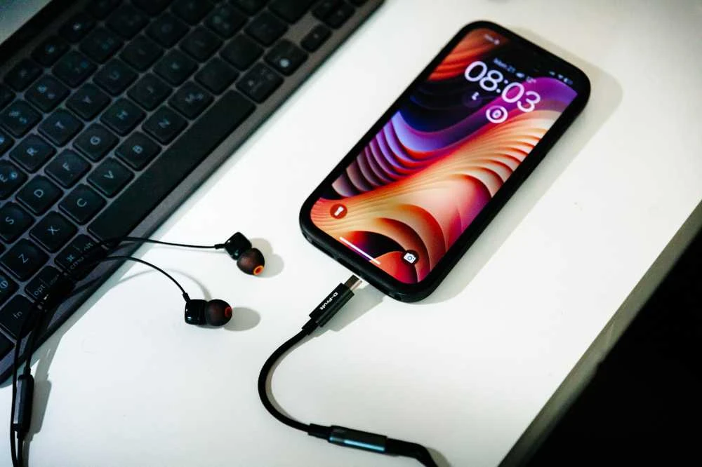 Laidas adapteris D-FRUIT DF126, USB-C - 3,5 mm, juodos sp.