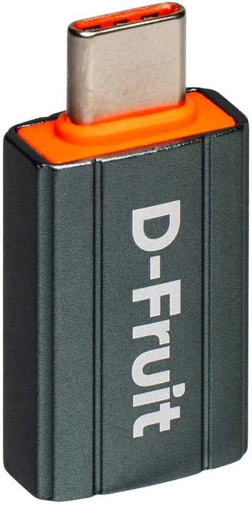 D-Fruit USB-C jungties adapteris su oranžine detale