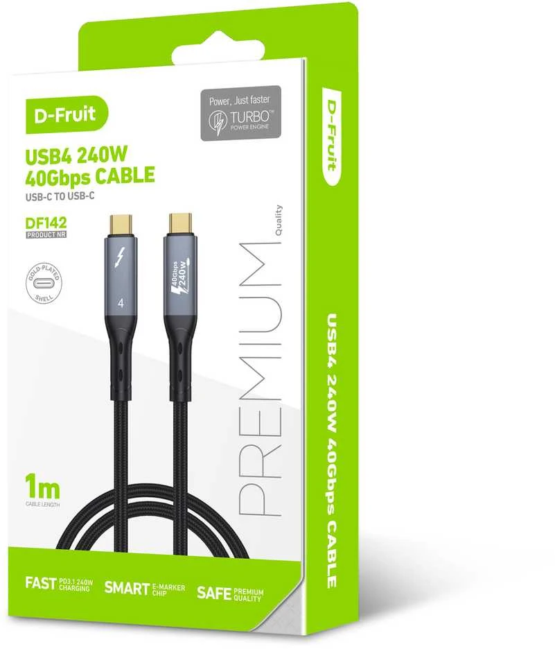 D-Fruit cable USB 4.0 240W DF142 1m