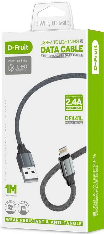 D-Fruit kabelis USB-A – Lightning 1m (DF441L)