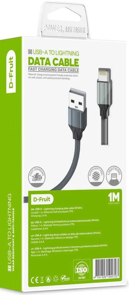 D-Fruit kabelis USB-A – Lightning 1m (DF441L)