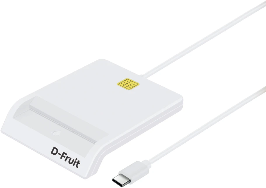 Kilimėlis D-Fruit ID kortelių skaitytuvas USB-C DF175, baltas