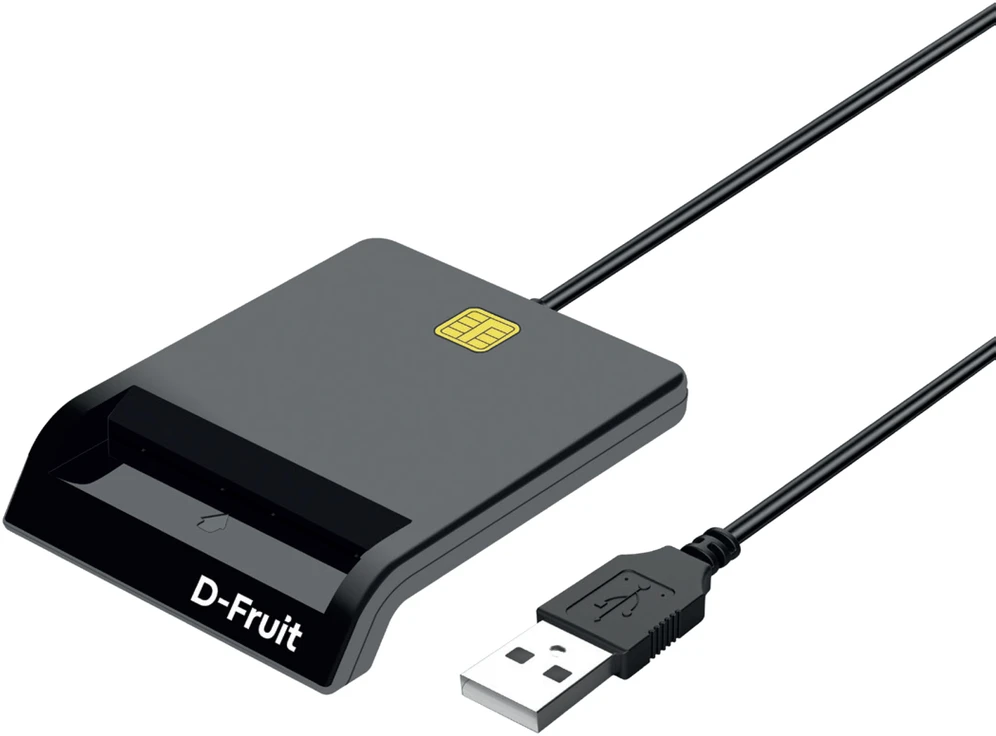 Kilimėlis D-Fruit IDcard reader USB-A DF172, juodas