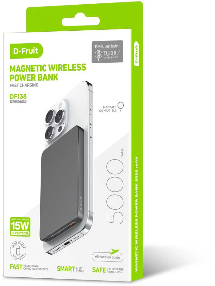 D-Fruit power bank 5000mAh Wireless DF138