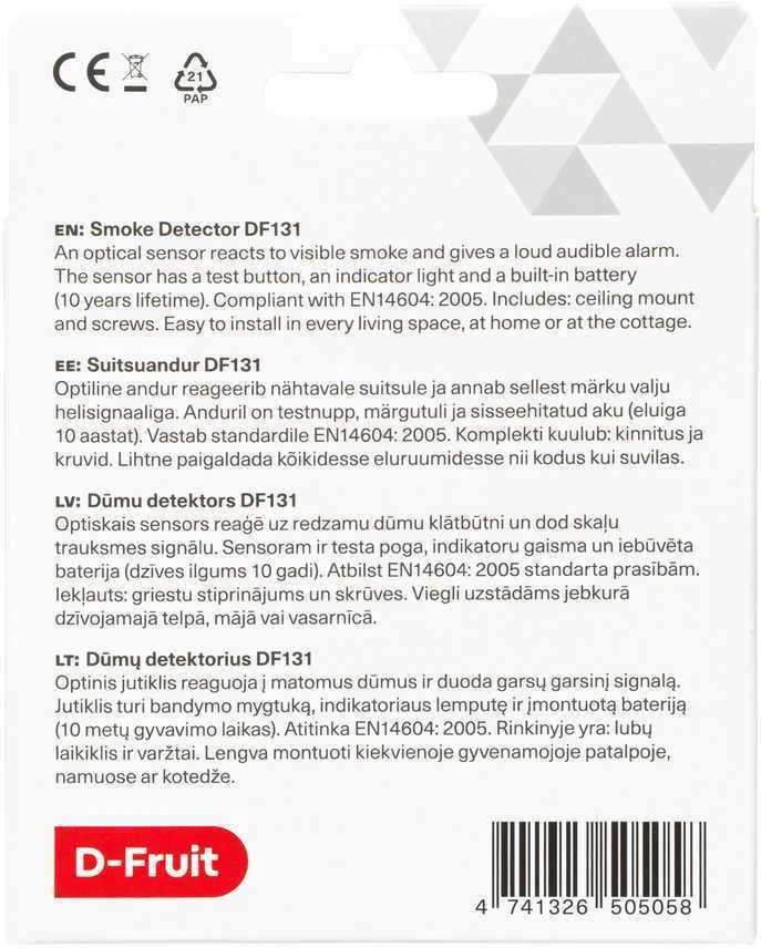D-Fruit smoke detector 10Y DF131
