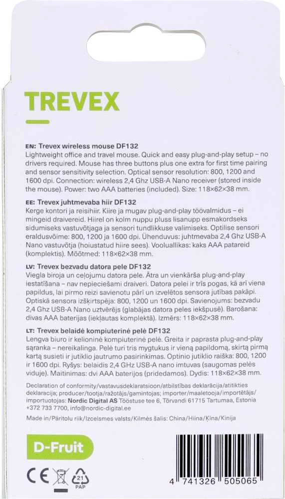 Bevielė pelė D-FRUIT Trevex DF132, juodos sp.