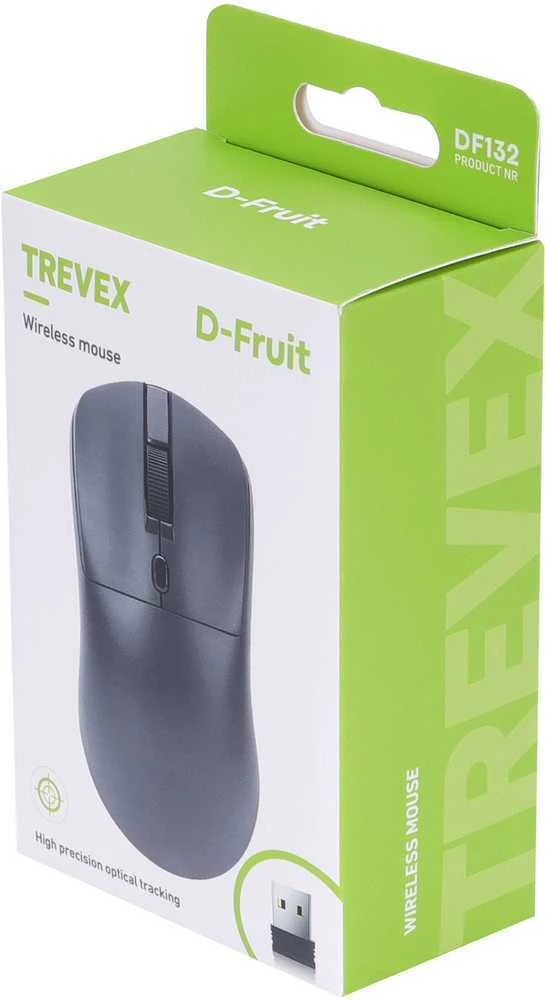 Bevielė pelė D-FRUIT Trevex DF132, juodos sp.