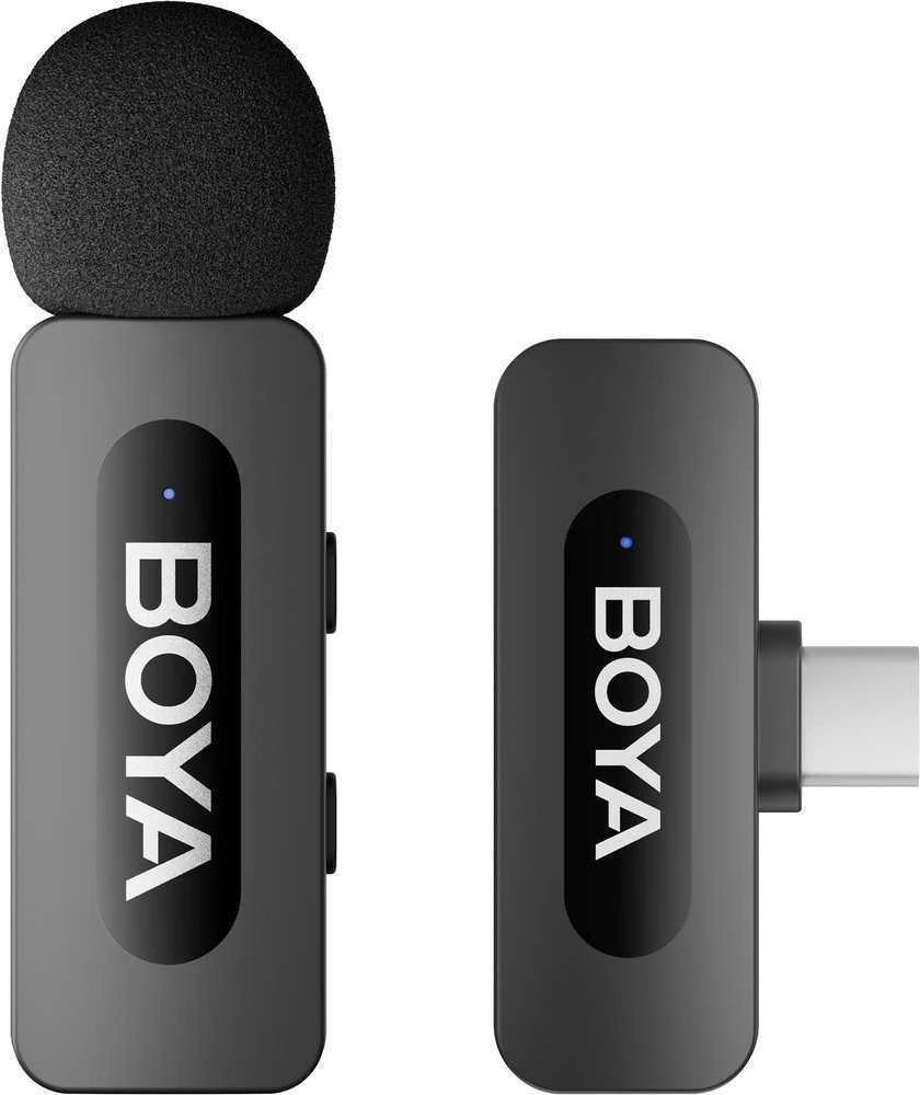Mikrofonas BOYA BY-V10 V2.0 belaidis 2.4GHz - juoda